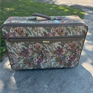 Floral Tapestry Suitcase